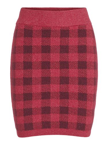 Checked Knitted Mini Skirt - Vila - Modalova
