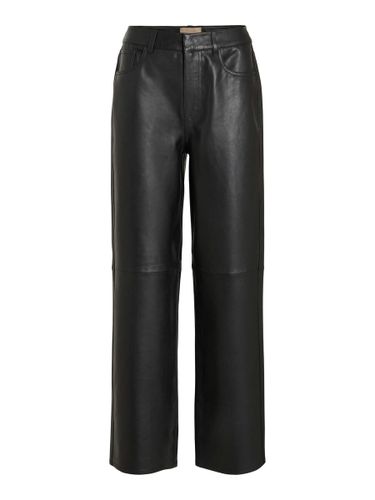 Cintura Alta Pantalones De Cuero - Vila - Modalova