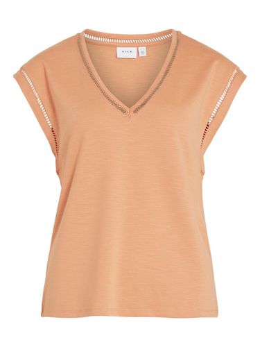 V-neck Short Sleeved Top - Vila - Modalova