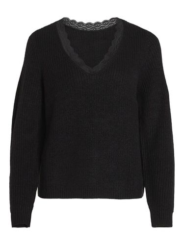 Lace Neck Knitted Pullover - Vila - Modalova