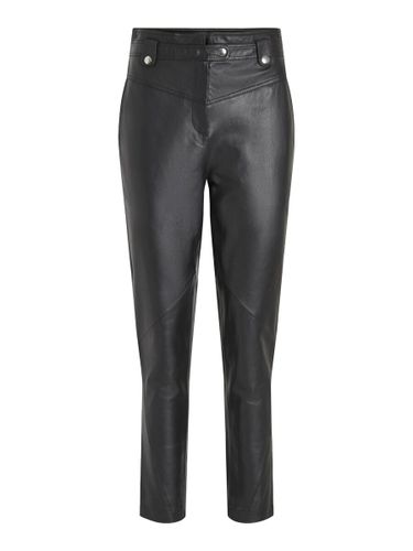 Cintura Alta Pantalones De Cuero - Vila - Modalova