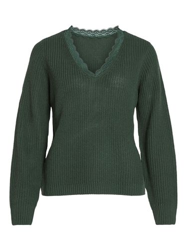 Lace Neck Knitted Pullover - Vila - Modalova