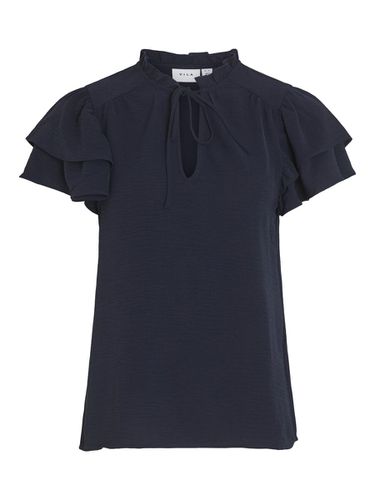 High Neck Short Sleeved Top - Vila - Modalova