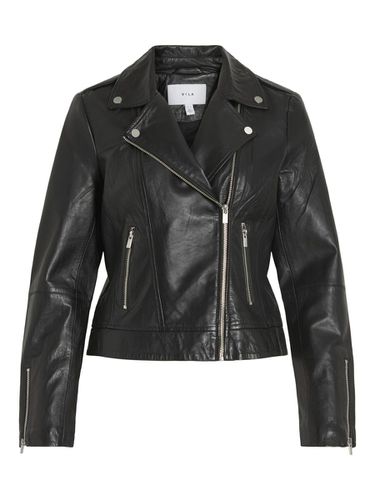 Biker Look Leather Jacket - Vila - Modalova