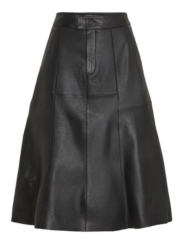 Leather Midi Skirt - Vila - Modalova