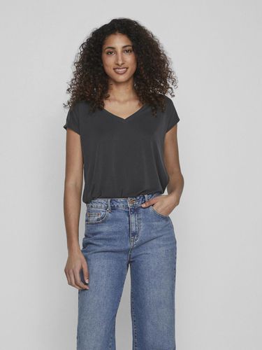 V-neck Short Sleeved Top - Vila - Modalova