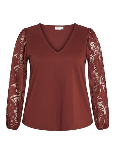 Para Tallas Grandes - Encaje Blusa De Manga Larga - Vila - Modalova