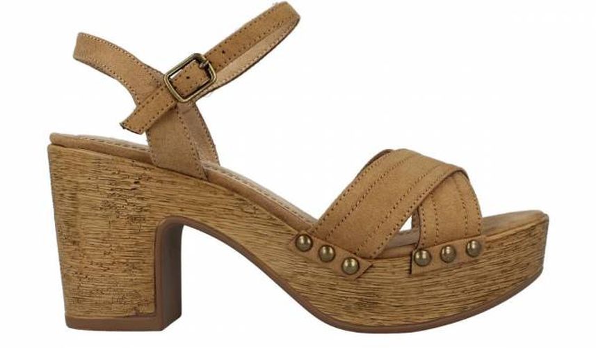 Sandalia Cruzada Tacón Camel - Corina - Modalova