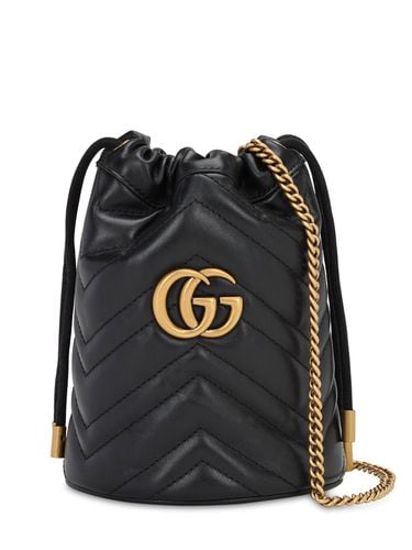 Mini Gg Marmont 2.0 Leather Bucket Bag - GUCCI - Modalova