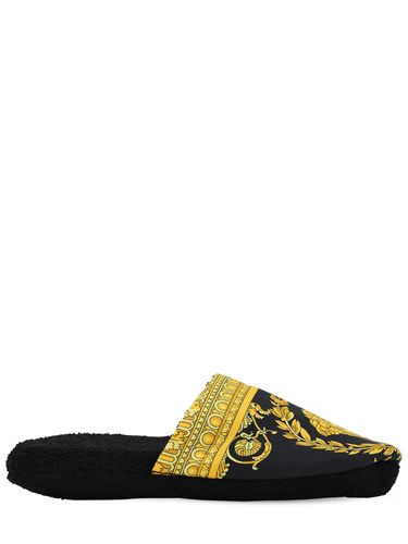 Pantoffeln Aus Baumwolle "barocco & Robe" - VERSACE - Modalova