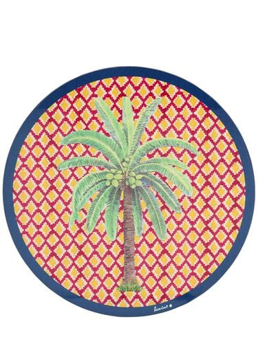 Hima Palm Lacquered Cork Round Placemat - LISA CORTI - Modalova