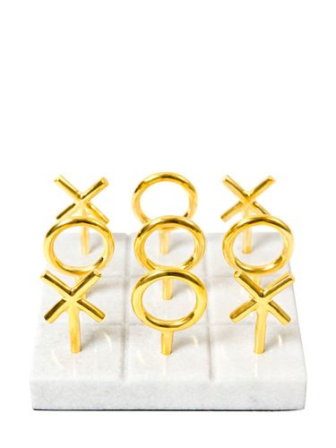 Set Aus Marmor Und Messing „tic Tac Toe“ - JONATHAN ADLER - Modalova