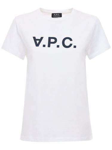 T-shirt Aus Baumwolljersey Mit Logodruck - A.P.C. - Modalova