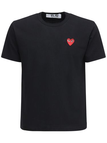 Heart Patch Cotton Jersey T-shirt - COMME DES GARÇONS PLAY - Modalova