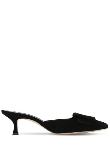 Mm Maysale Suede Mules - MANOLO BLAHNIK - Modalova