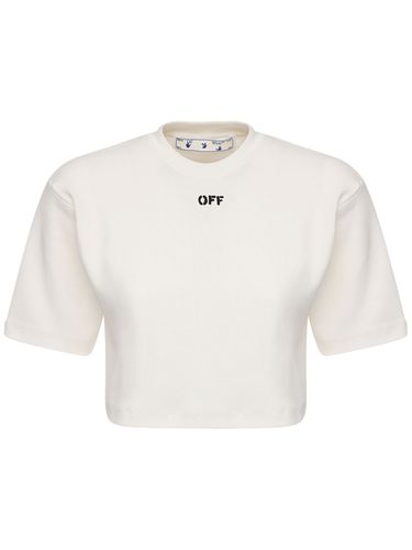 Camiseta De Jersey De Algodón Con Logo - OFF-WHITE - Modalova