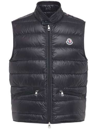 Chaleco De Plumas De Nylon Acolchado - MONCLER - Modalova