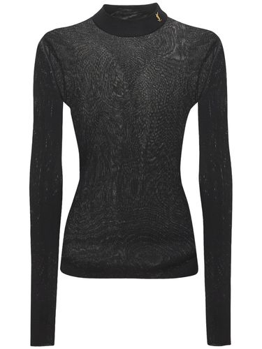 Top In Maglia Di Seta - SAINT LAURENT - Modalova