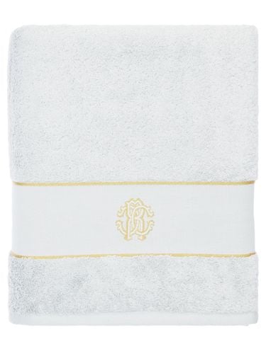 Gold New Cotton Towel - ROBERTO CAVALLI - Modalova