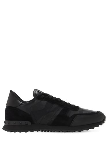 Canvas- & Ledersneakers "rock Runner" - VALENTINO GARAVANI - Modalova