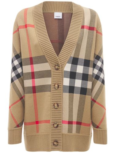 Caragh Wool Blend Check Cardigan - BURBERRY - Modalova