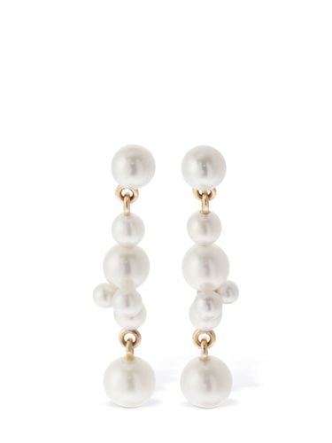 Pendientes Con Perlas Y Oro 14kt - SOPHIE BILLE BRAHE - Modalova