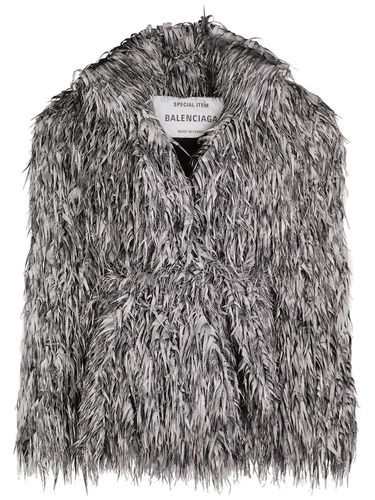 Laser Cut Faux Fur Jacket - BALENCIAGA - Modalova