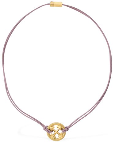 Arrow Leather Necklace - OFF-WHITE - Modalova