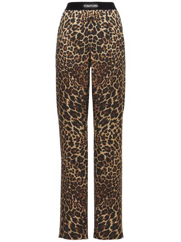 Pyjamahose Aus Seidensatin Mit Druck - TOM FORD - Modalova