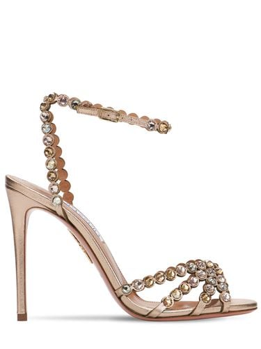 Mm Tequila Metallic Leather Sandals - AQUAZZURA - Modalova