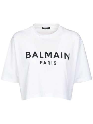 T-shirt Aus Baumwolljersey Mit Logo - BALMAIN - Modalova