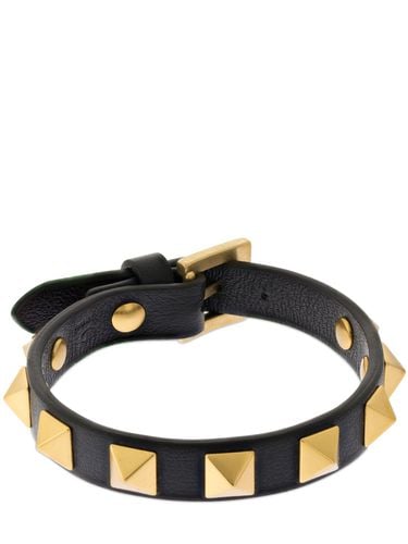 Bracciale Rockstud In Pelle - VALENTINO GARAVANI - Modalova