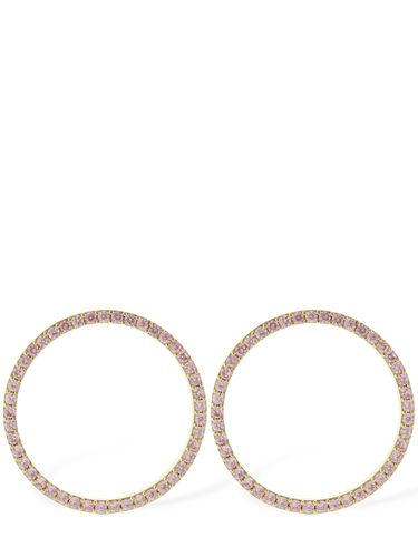 Round Beats Cubic Zirconia Earrings - TALITA - Modalova