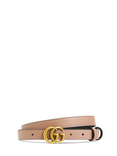 Cm Gg Marmont Reversible Thin Belt - GUCCI - Modalova