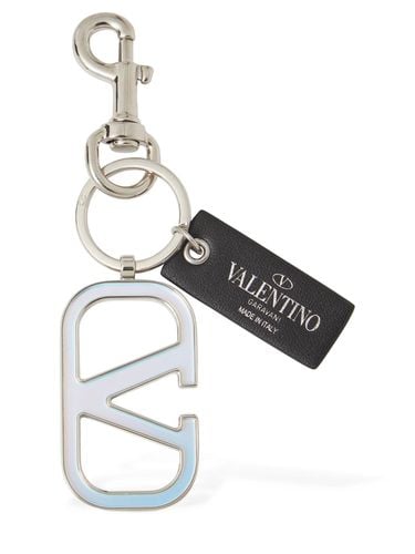 V Logo & Leather Charms Key Holder - VALENTINO GARAVANI - Modalova