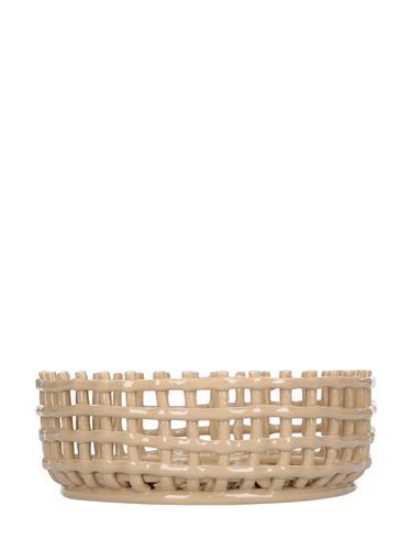 Glazed Ceramic Basket Centerpiece - FERM LIVING - Modalova