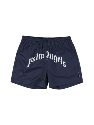 Badeshorts Aus Nylon Mit Logodruck - PALM ANGELS - Modalova