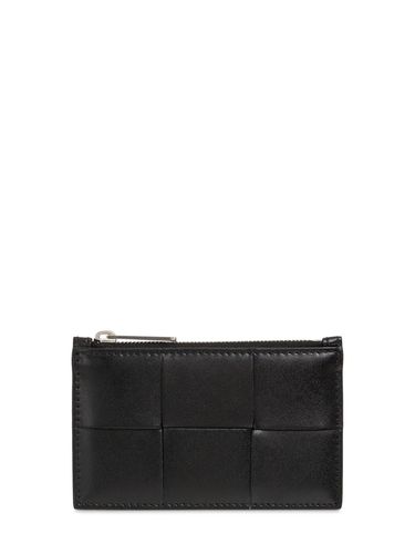 Cassette Leather Zipped Card Case - BOTTEGA VENETA - Modalova