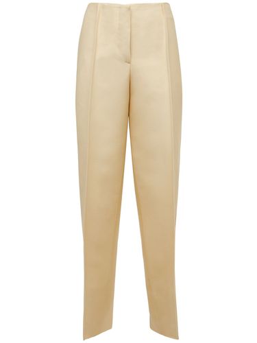 Heavy Wool & Silk Straight Pants - JIL SANDER - Modalova