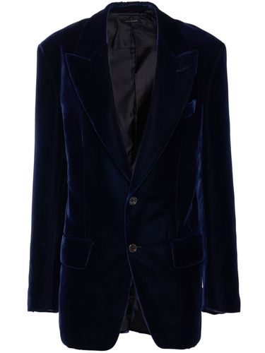 Blazer Boyfriend De Terciopelo De Viscosa - TOM FORD - Modalova