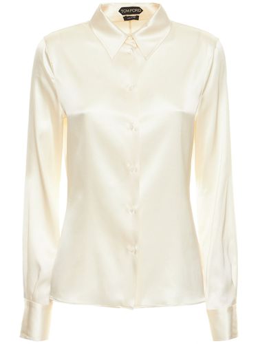 Camicia In Raso Di Seta Stretch - TOM FORD - Modalova