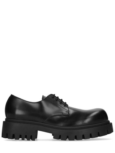 Zapatos Derby De Piel Con Cordones - BALENCIAGA - Modalova