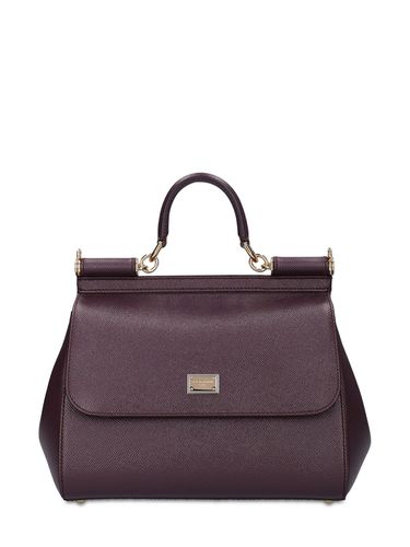 Medium Sicily Dauphine Leather Bag - DOLCE & GABBANA - Modalova