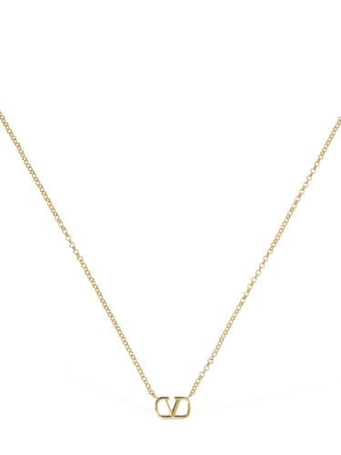 V Logo Charm Long Necklace - VALENTINO GARAVANI - Modalova