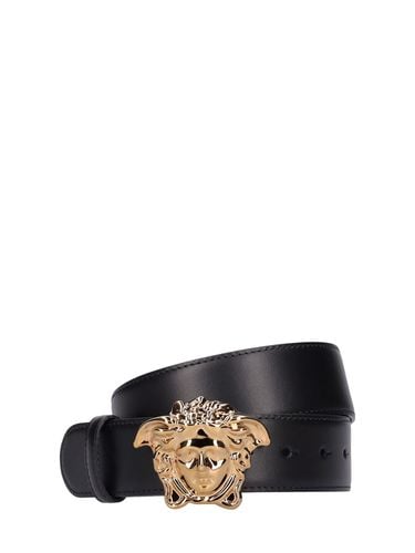 Cintura Medusa In Pelle 4cm - VERSACE - Modalova