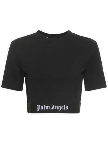 T-shirt Aus Stretch-baumwolle Mit Logo - PALM ANGELS - Modalova