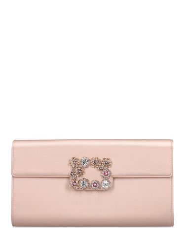 Clutch De Satén Con Hebilla De Cristales - ROGER VIVIER - Modalova