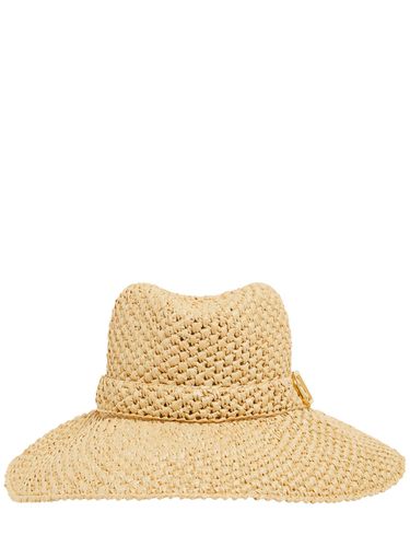 V Logo Signature Straw Hat - VALENTINO GARAVANI - Modalova