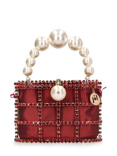 Holli Crystal & Pearl Box Top Handle Bag - ROSANTICA - Modalova