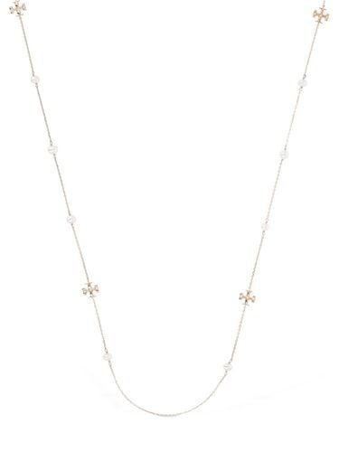 Kira Pearl Delicate Long Necklace - TORY BURCH - Modalova